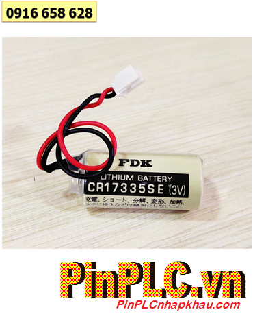 FDK CR17335SE (Zắc Epson); Pin nuôi nguồn FDK CR17335SE lithium 3v 2/3A 1800mAh, Xuất xứ NHẬT